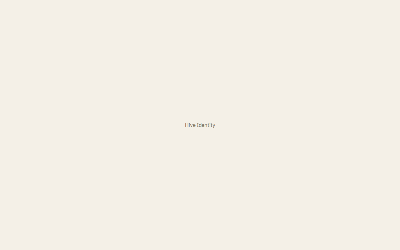 Signed-in Hive Identity home